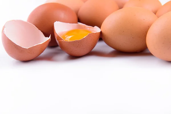 Heap of eggs isolated — Stock Photo, Image