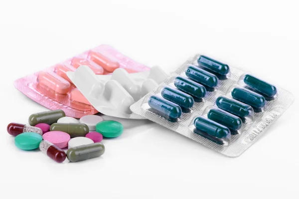 Vitamins and tablets — Stock Photo, Image