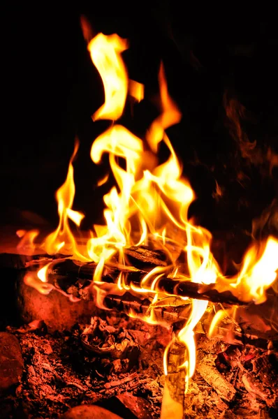 Flames of campfire — Stock Photo, Image