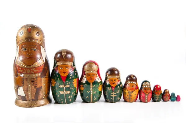 Muñecas antiguas matrioshka —  Fotos de Stock
