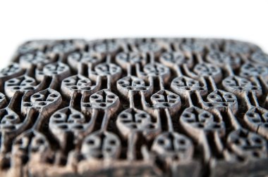 eski ahşap kumaş desen damgası