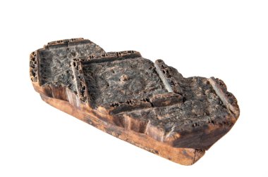 eski ahşap kumaş desen damgası