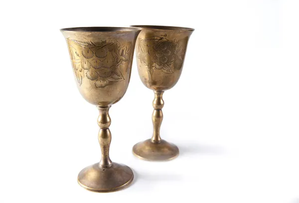 Bronzová Kiduš víno poháry — Stock fotografie