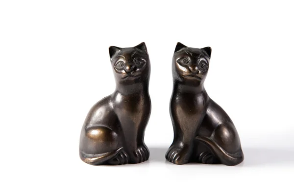 Estatuetas de bronze gato preto Fotos De Bancos De Imagens Sem Royalties