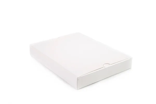 Порожня біла коробка ізольована на білому тлі Стокове Фото