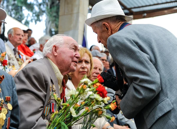 World War II Veterans at the celebration of 9th may — Stock Photo, Image