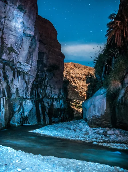 Noite deserto paisagem — Fotografia de Stock