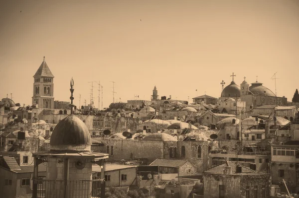 Ver os na cidade velha de Jerusalém — Fotografia de Stock