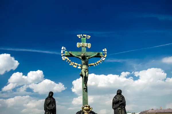 Sculpture on Charles bridge — Stock Photo, Image