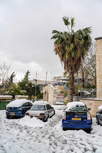 Jerusalem im Schnee — Stockfoto