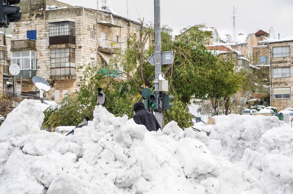 在耶路撒冷的雪 — 图库照片