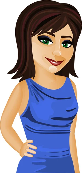 Hermosa mujer con maquillaje de noche — Vector de stock