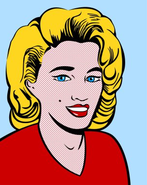 kadın sarışın pop sanat