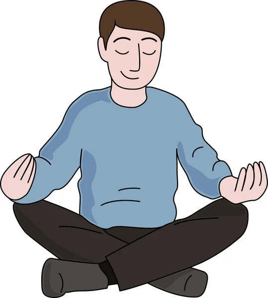 Homem de meditação — Vetor de Stock