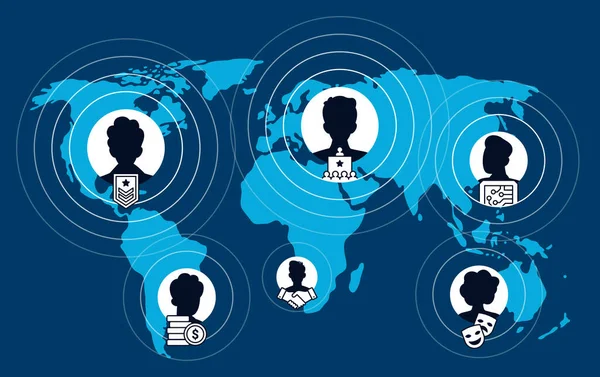 Esfera de influência SOI ilustração vetorial plana —  Vetores de Stock