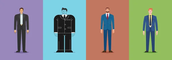 Set di personaggi aziendali illustrazione vettoriale personaggi persone — Vettoriale Stock
