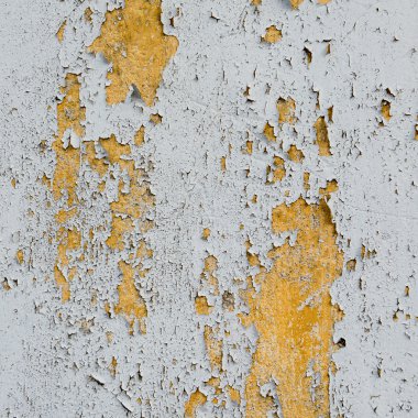 Duvardaki eski çatlak boya. 