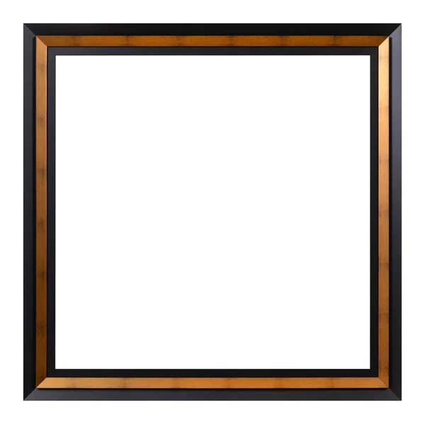 Antique Black Gold Frame Isolated White Background Vintage Style — Stockfoto