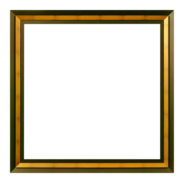 Antique Brown Gold Frame Isolated White Background Vintage Style — Stock Fotó