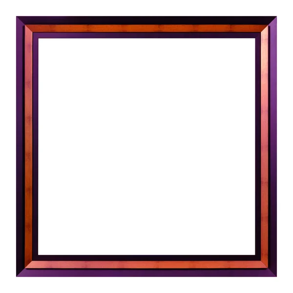 Antique Purple Gold Frame Isolated White Background Vintage Style — Foto Stock