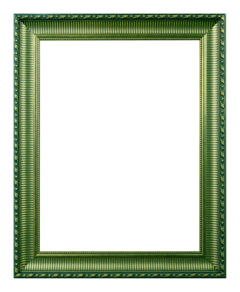 Antique Green Frame Isolated White Background Vintage Style — Foto Stock