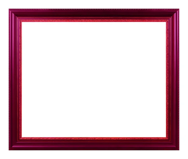 Antico Motivo Dorato Cornice Legno Rosso Isolato Sfondo Bianco Stile — Foto Stock