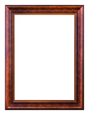 Beyaz arkaplan vintage biçiminde izole edilmiş antika coper çerçeve