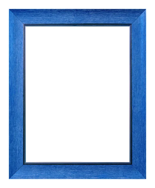 Blauer Rahmen Isoliert Auf Weißem Hintergrund Vintage Stil — Stockfoto