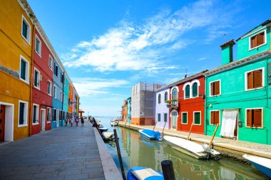Colorful houses in Burano Island. Famous travel destination, Venice, Italy