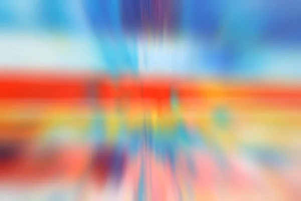 Abstract Radial Blur Zoom Orange Blue Yellow Tones Soft Vivid — Zdjęcie stockowe