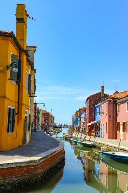 Colorful houses in Burano Island. Famous travel destination, Venice, Italy