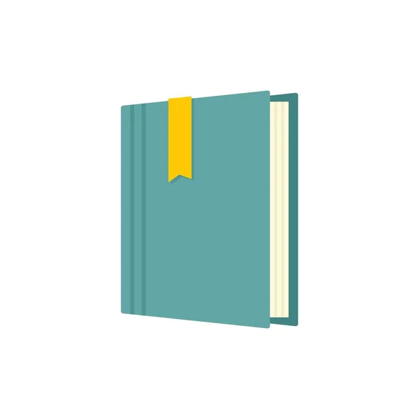 Library book icon flat isolated vector — Vetor de Stock