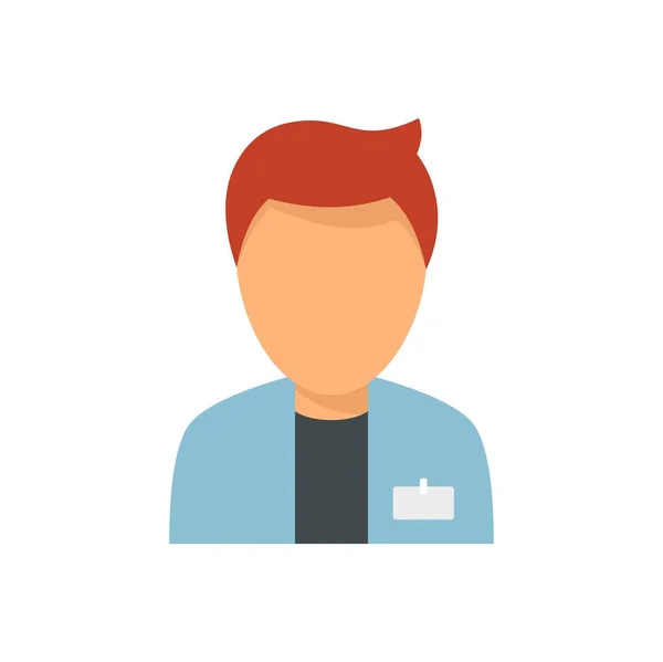 Library worker icon flat isolated vector — Stockvektor