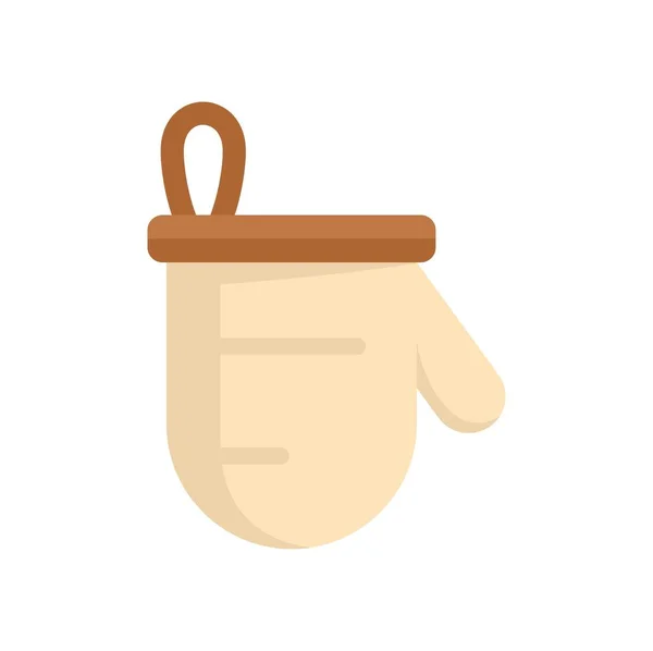Sauna glove icon flat isolated vector —  Vetores de Stock