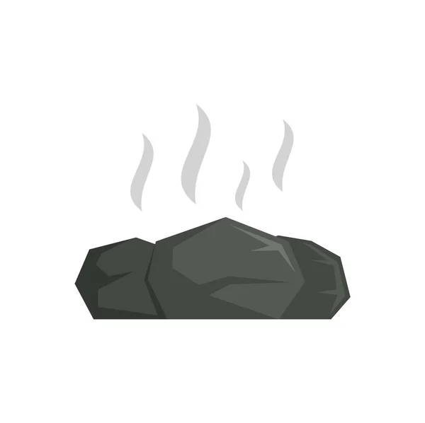 Hot sauna stones icon flat isolated vector — Stock Vector