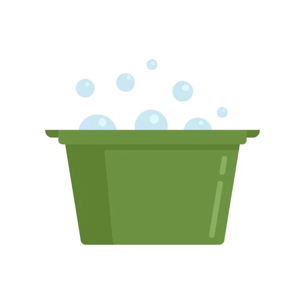 Sauna wash basin icon flat isolated vector — стоковый вектор