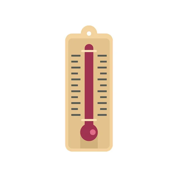 Sauna wood thermometer icon flat isolated vector — Stock Vector