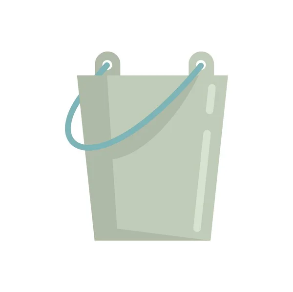 Sauna steel bucket icon flat isolated vector — 图库矢量图片