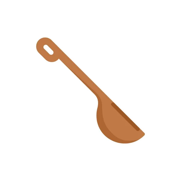 Sauna wood spoon icon flat isolated vector — Stock Vector