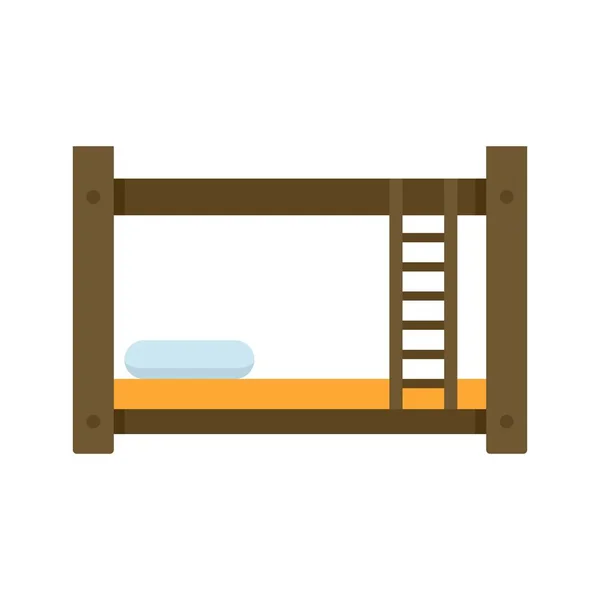 Habitación litera icono de la cama plana aislado vector — Archivo Imágenes Vectoriales