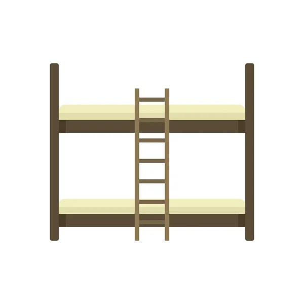 Children bunk bed icon flat isolated vector — Vetor de Stock