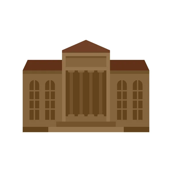 Old theater icon flat isolated vector — Vettoriale Stock