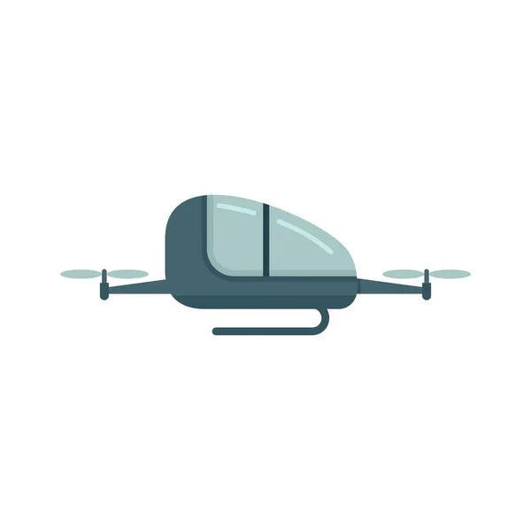 Automated air taxi icon flat isolated vector — Stock vektor