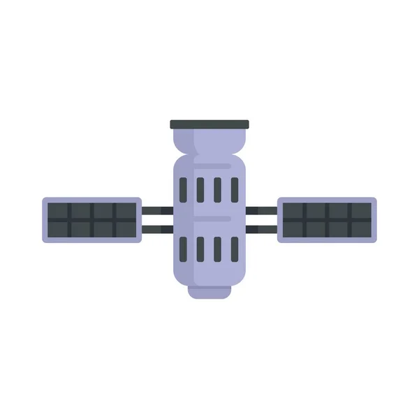 Science satellite icon flat isolated vector — Vetor de Stock