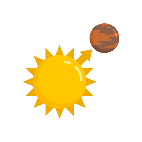 Sun planet gravity icon flat isolated vector — Archivo Imágenes Vectoriales