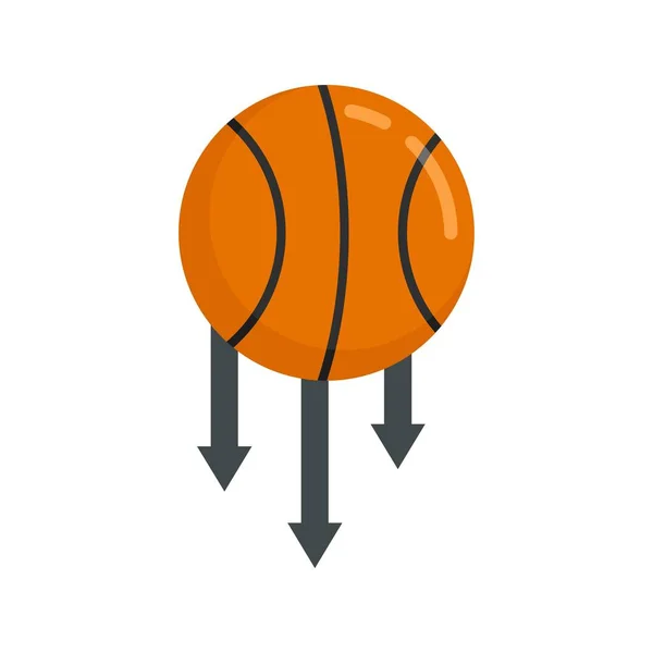 Basketball ball gravity icon flat isolated vector — Vector de stock