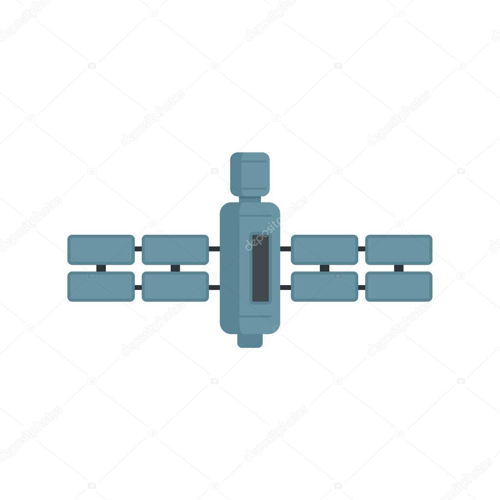 Connection satellite icon flat isolated vector