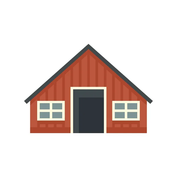 Sweden wood house icon flat isolated vector — Vetor de Stock