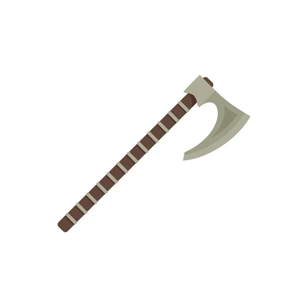 Swedish medieval axe icon flat isolated vector — Stock Vector