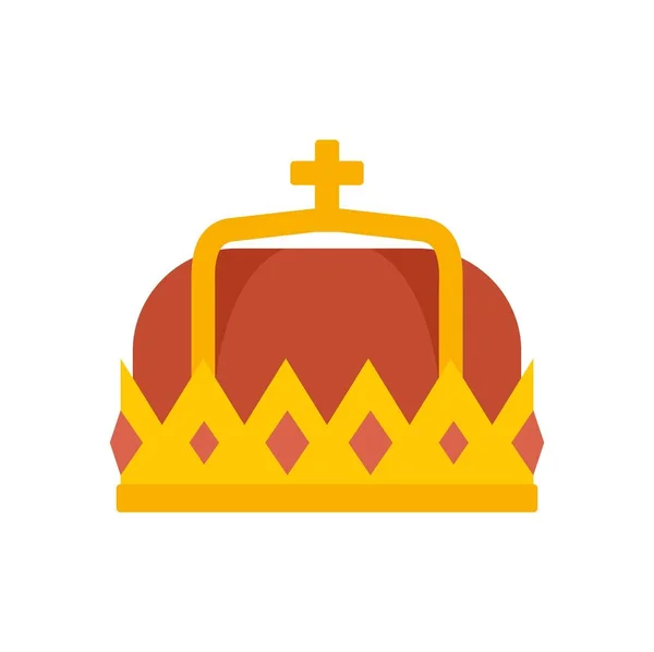 Swedish royal crown icon flat isolated vector — стоковый вектор